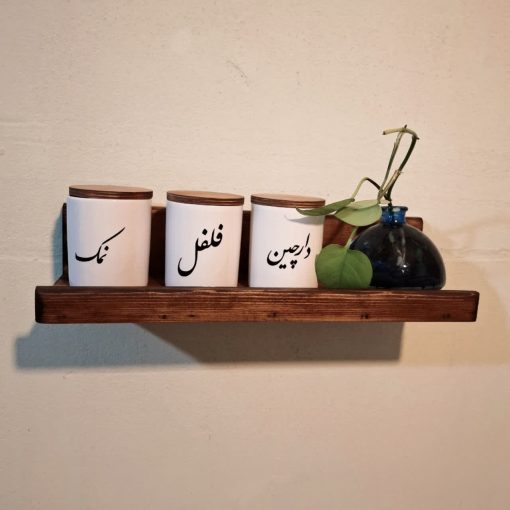 شلف دیواری چوبی مدل لبه دار - تصویر 2